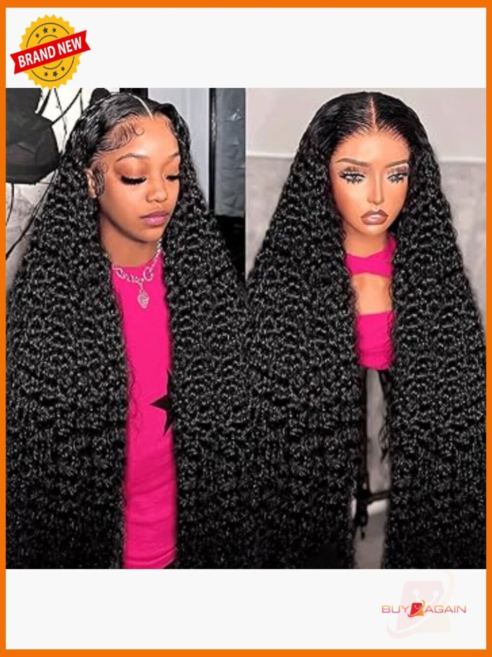 Deep Wave Lace Front Wig Human Hair 13x6 HD Transparent Glueless